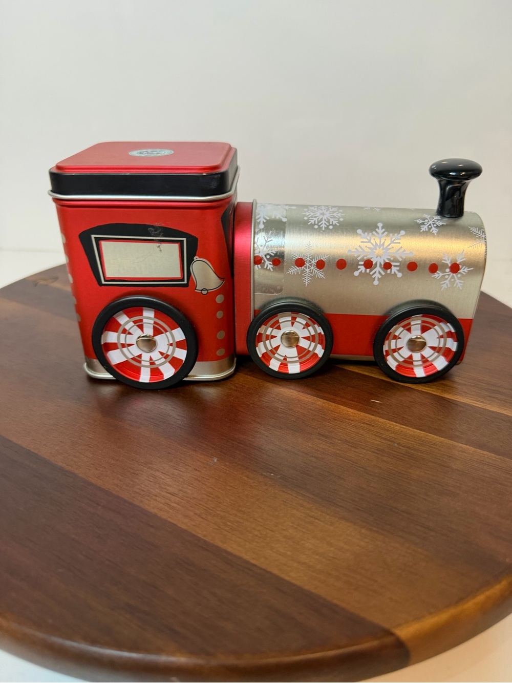 Vintage 2003 Starbucks Holiday Express Train Tin Canister Red Silver